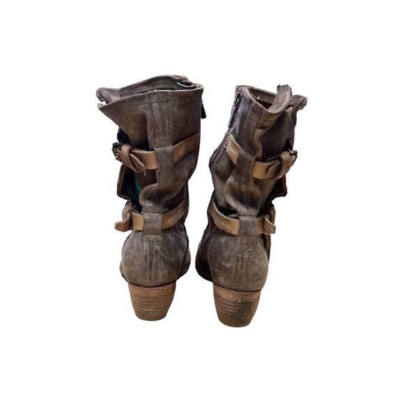 A.S. 98 Distressed Brown Leather Combat Boots 39 - Picture 16 of 16